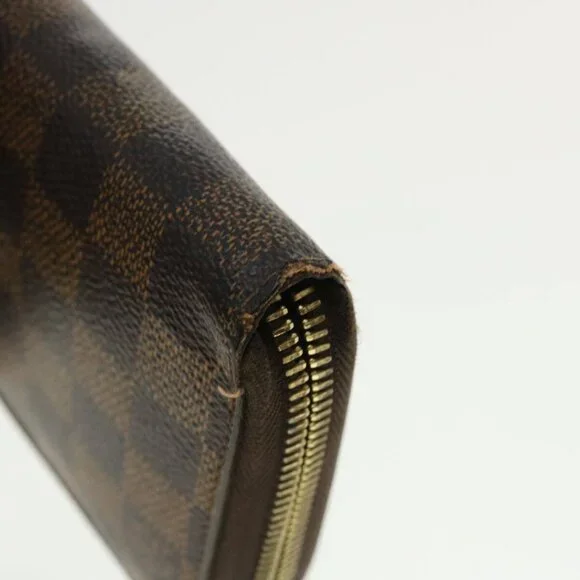 LOUIS VUITTON Damier Ebene Epi Wallet Leather 3Set Black White